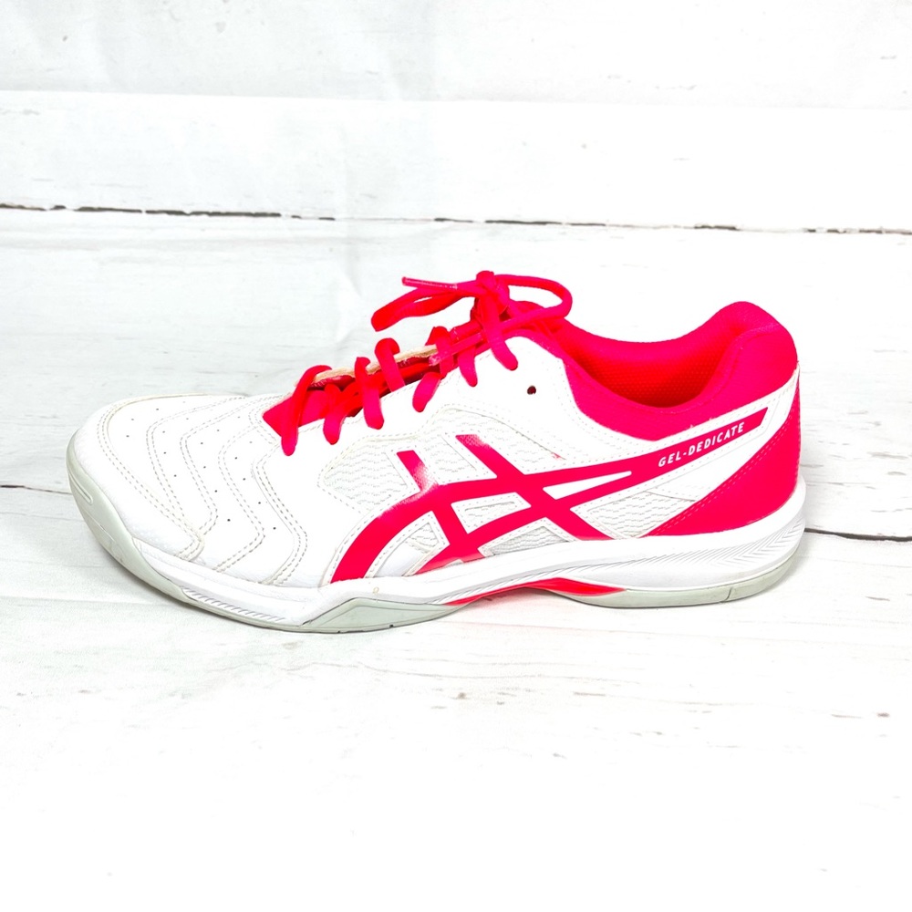 Asics Gel Dedicate 6 Women’s Running Shoes Size 9.5 1042A067 White Pink. - Picture 1 of 12